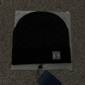Louis Vuitton Black Knit Beanie
